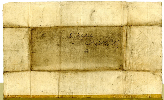 Ein gelbliches, altes Stück Papier mit sauberer, lesbarer Handschrift, das wie eine Urkunde aussieht.