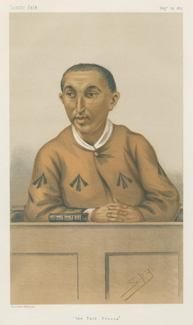 Ein Mann in weißem Hemd und dunkler Hose sitzt an einem Tisch und schaut ernst, mit dem Text "Die Rasenbetrügereien" unten im Bild.