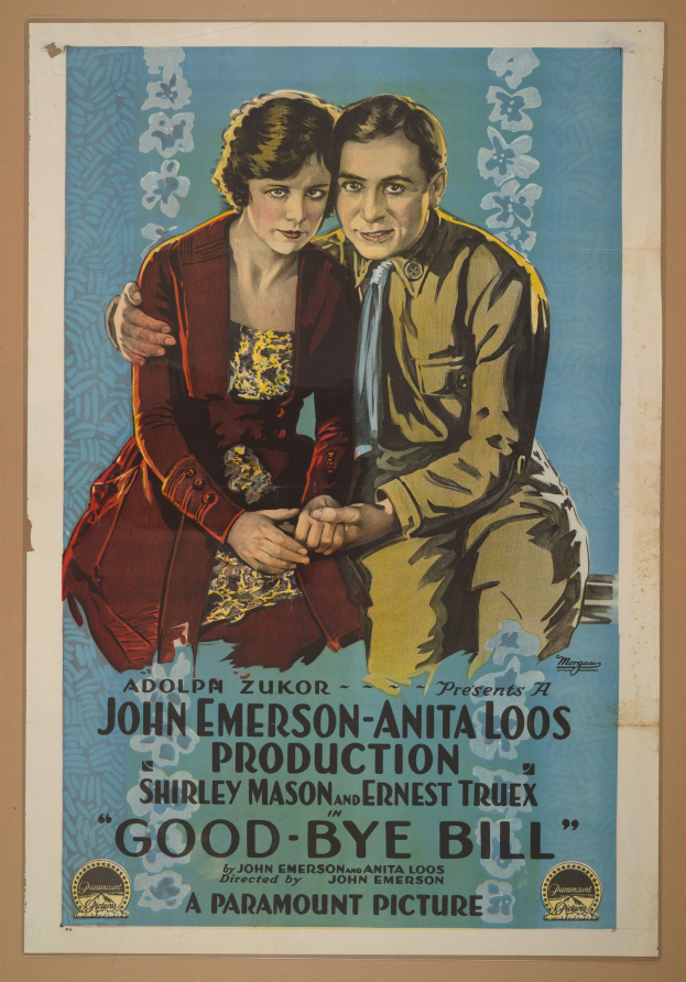 Filmplakat für "Good Bye Bill" mit einem Mann und einer Frau und Textüberblattung.